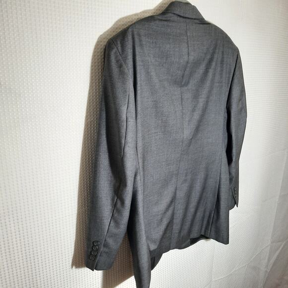 Jos. A. Bank 42R Blazer Mens Gray Herringbone Wool Sport Coat Jacket USA - Picture 7 of 9